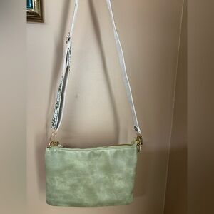 Women's Olive Green Crossbody Bag with Adjustable Strap